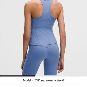 Lululemon Blue ALIGN Racerback Tank - size 6